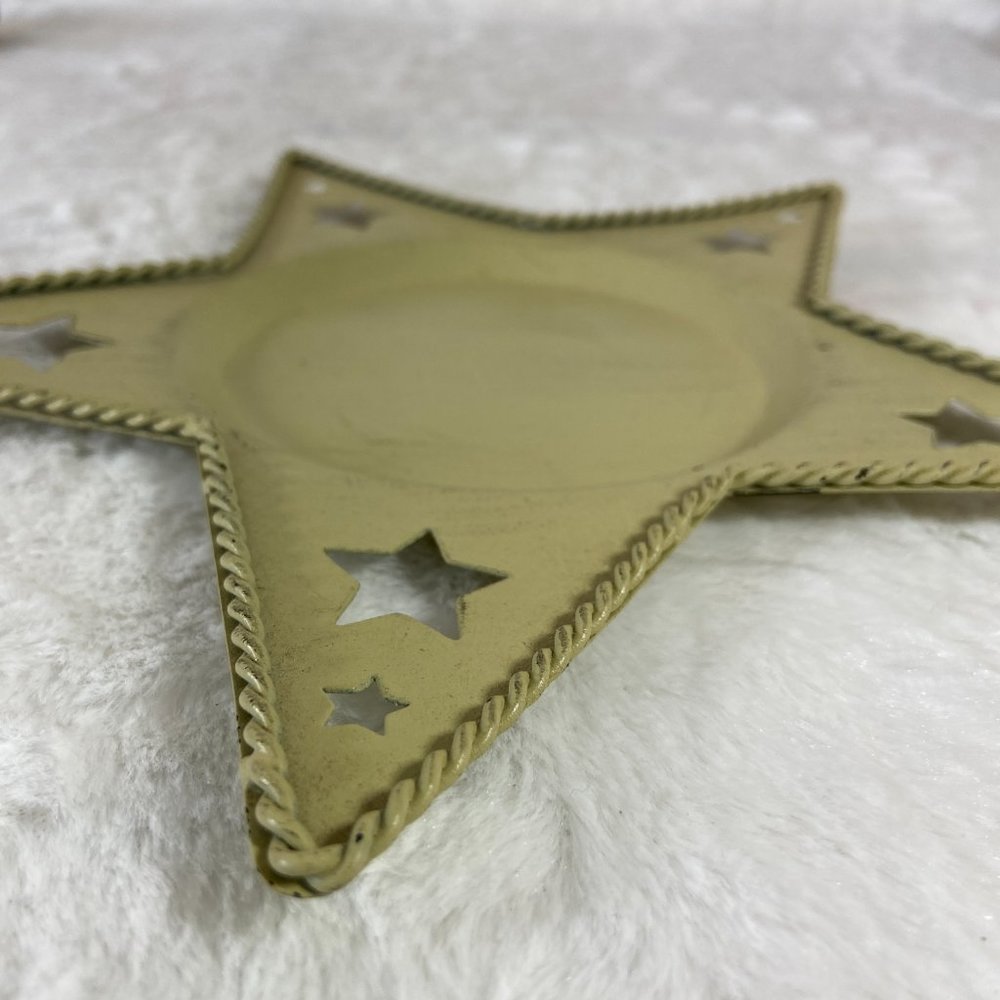 Metal country farmhouse Star candle jar base - Picture 5 of 5